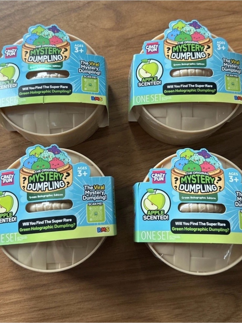 VIRAL RMS Mystery Dumpling Green Holographic Apple Scented Lot Of 4